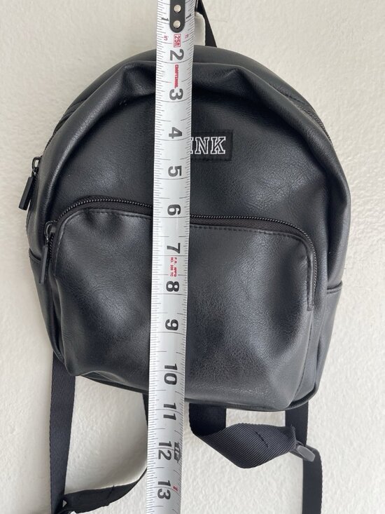 Victorias Secret PINK MINI Backpack Black Leather fashion travel school bag rare main image 8